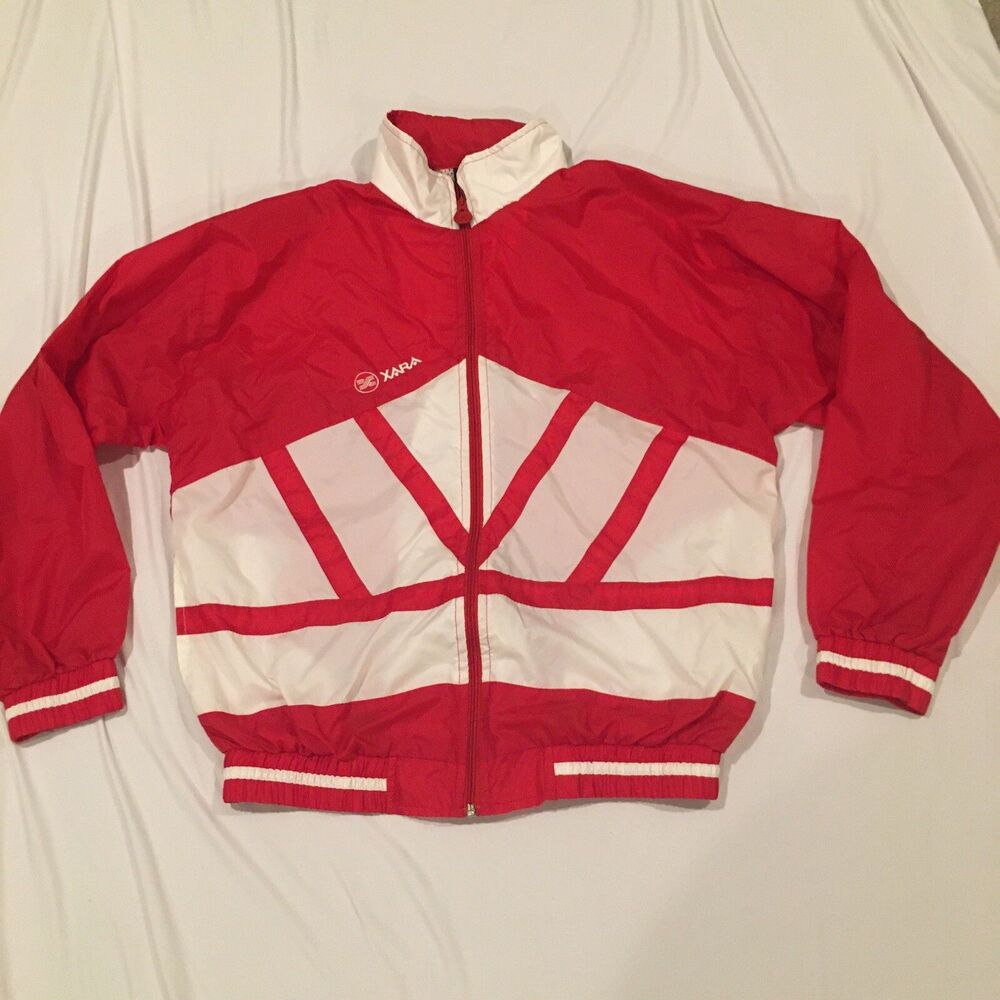 Vintage 90s Xara Brand Soccer Futbol Track Jacket Windbreaker Men’s Adult Large